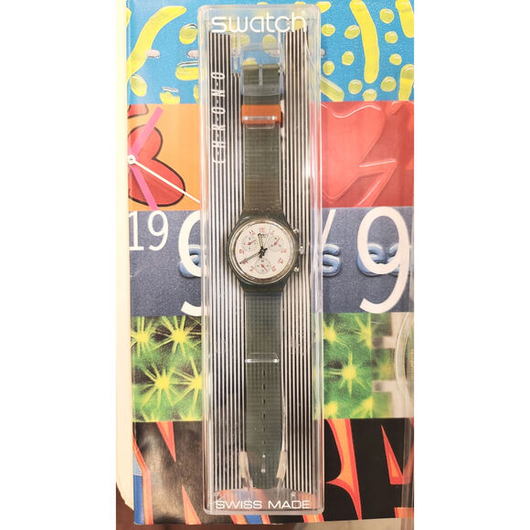 Swatch JFK SCN103 1992 Chronograph watch with replaced strap and battery READ - Picture 2 of 9